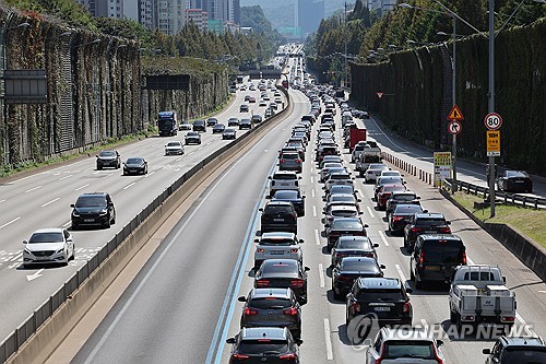 Amélioration du trafic sur les autoroutes au dernier jour des vacances de Chuseok