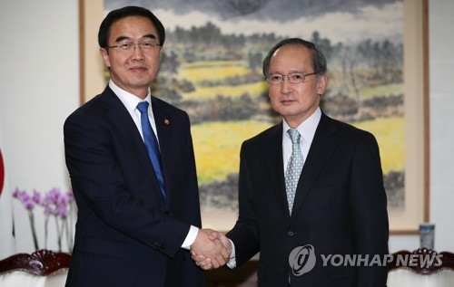 韓国新統一相と長嶺大使が会談　対北朝鮮政策など議論