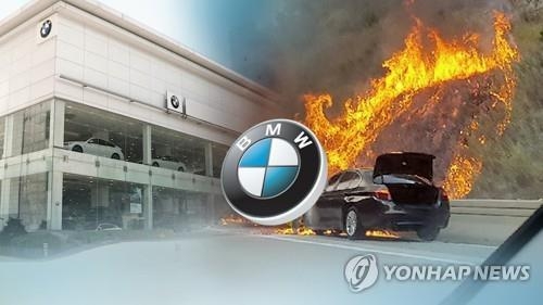 韓国でＢＭＷの車両から出火する事故が相次いでいる（コラージュ）＝（聯合ニュース）