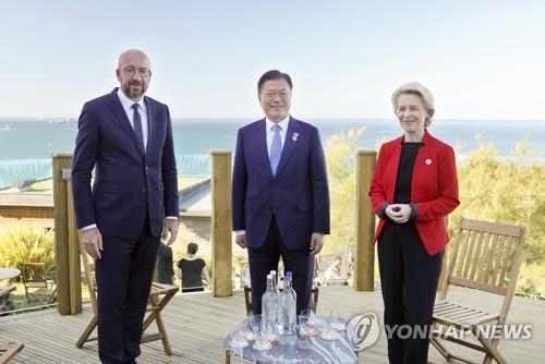 韓国・ＥＵ首脳　ワクチン供給・朝鮮半島情勢巡り協議