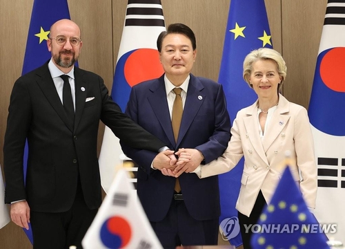 韓国・ＥＵ首脳が会談　グリーン・保健・デジタル協力強化で合意