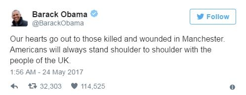 버락 오바마 전 미국 대통령 트위터