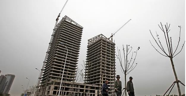 유령도시와 같은 중국 톈진시 빈하이신구의 일부 시가지 모습