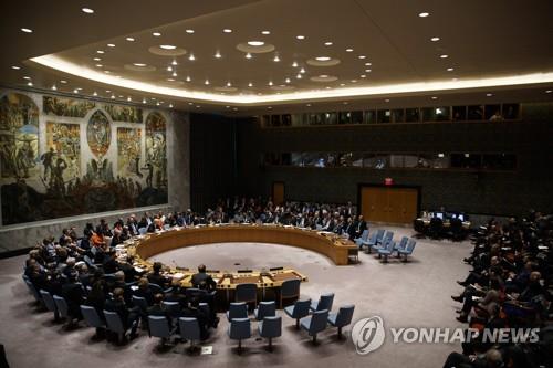 유엔 안보리 회의 모습