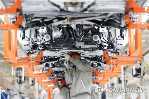 중국 톈진의 자동차 공장