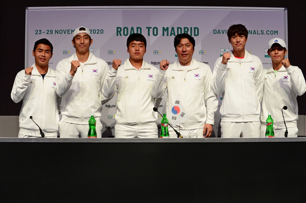 3월 초 이탈리아 원정에 나섰던 한국 남자 테니스 대표팀.
