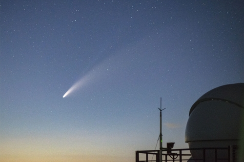 지난 15일 보현산 천문대에서 촬영한 니오와이즈 혜성