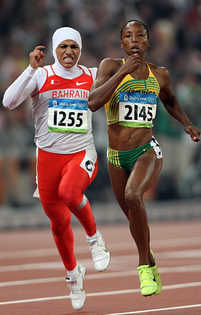 베이징올림픽, 히잡을 쓴 바레인의 루카야 알 가사라