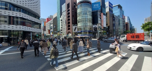 코로나19 다시 확산하는 일본…도쿄 도심 풍경