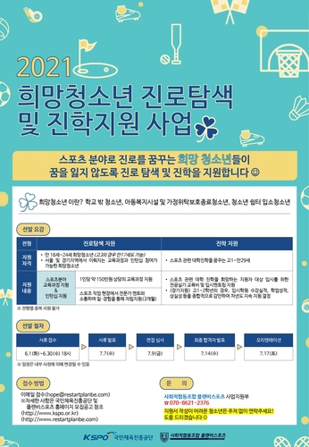 체육진흥공단 '희망청소년 진로탐색 및 진학지원 사업' 시행