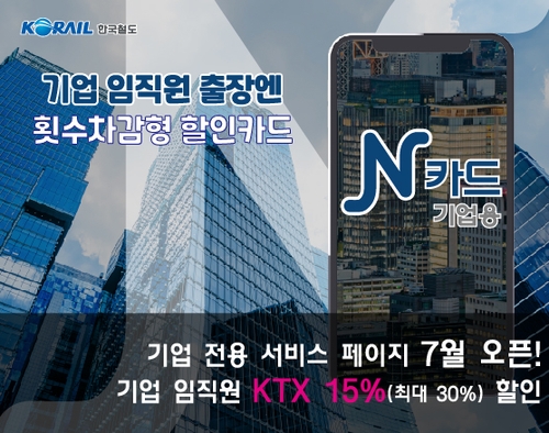 한국철도, 직장인 위한 횟수 차감형 KTX 할인 카드 내달 출시