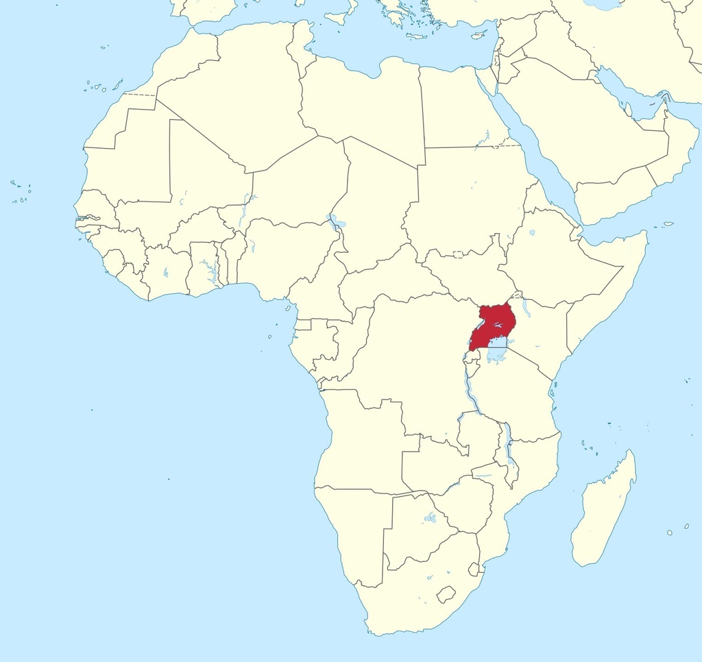 동아프리카 우간다가 표시된 지도[구글이미지, 재판매 및 DB 금지]