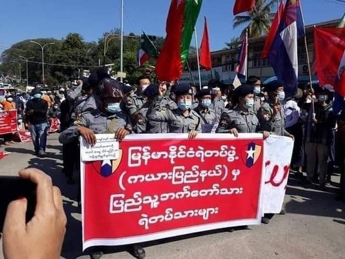 '광폭 행보' 미얀마 민주진영, 시민군 이어 경찰도 창설 추진