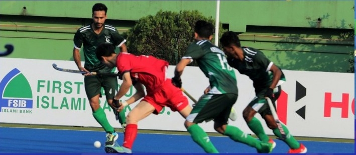 한국과 파키스탄의 경기 모습. 