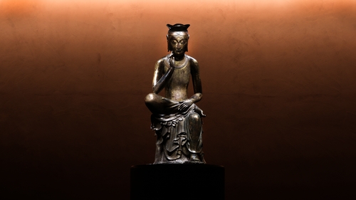 삼국시대인 7세기 후반 제작된 반가사유상.[사진/진성철 기자]