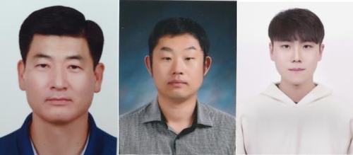 '포스코 히어로즈'에 선정된 김도중(왼쪽)·송대웅(가운데)·이규상 씨