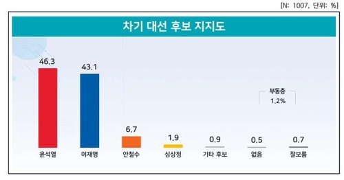 차기 대선 후보 지지도