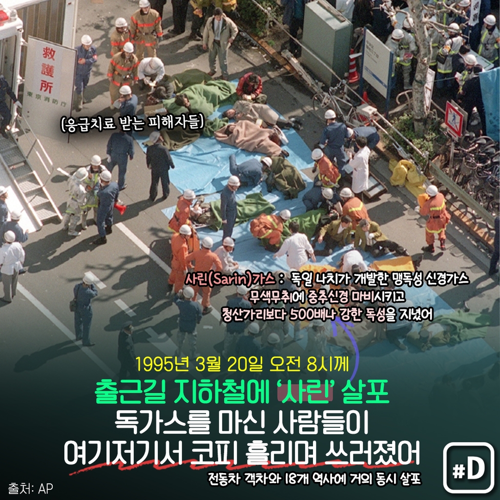 [오늘은] 일본 지하철서 독가스 테러 발생하다 - 2