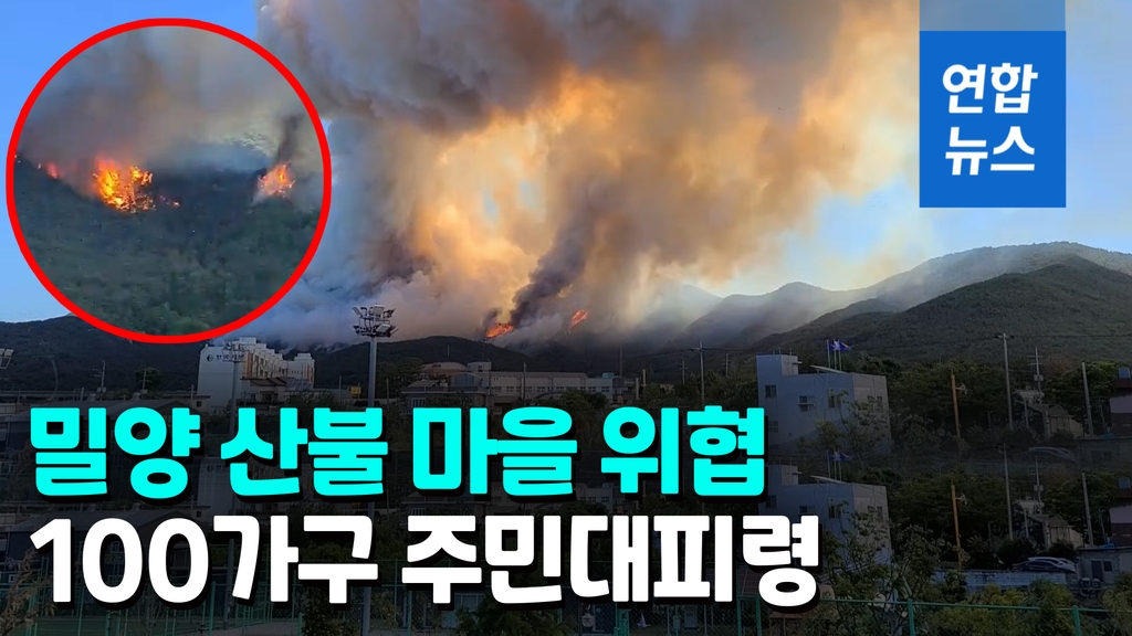 [영상] 바짝 마른 밀양에 산불…"이산에서 저산으로 불길 옮겨붙어" - 2