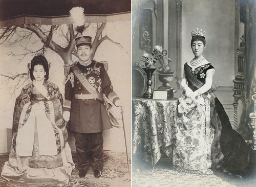 순종 부부(왼쪽)와 일본 쇼켄 왕후