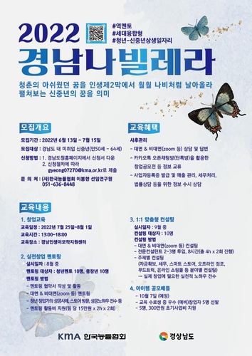 [경남소식] 신중년 창업지원사업 '경남나빌레라' 참여자 모집