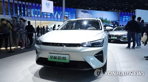 2021 상하이 모터쇼 전시된 상하이차의 전기차 