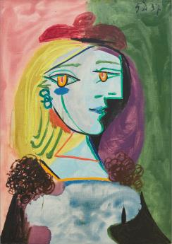 파블로 피카소 'Femme au beret rouge a pompon', December 5, 1937, Oil on Canvas, 65.1x46cm), c. 2022 Estate of Pablo Picasso _ Artists Rights Society (ARS), New York [프리즈 서울 제공. 재판매 및 DB 금지]