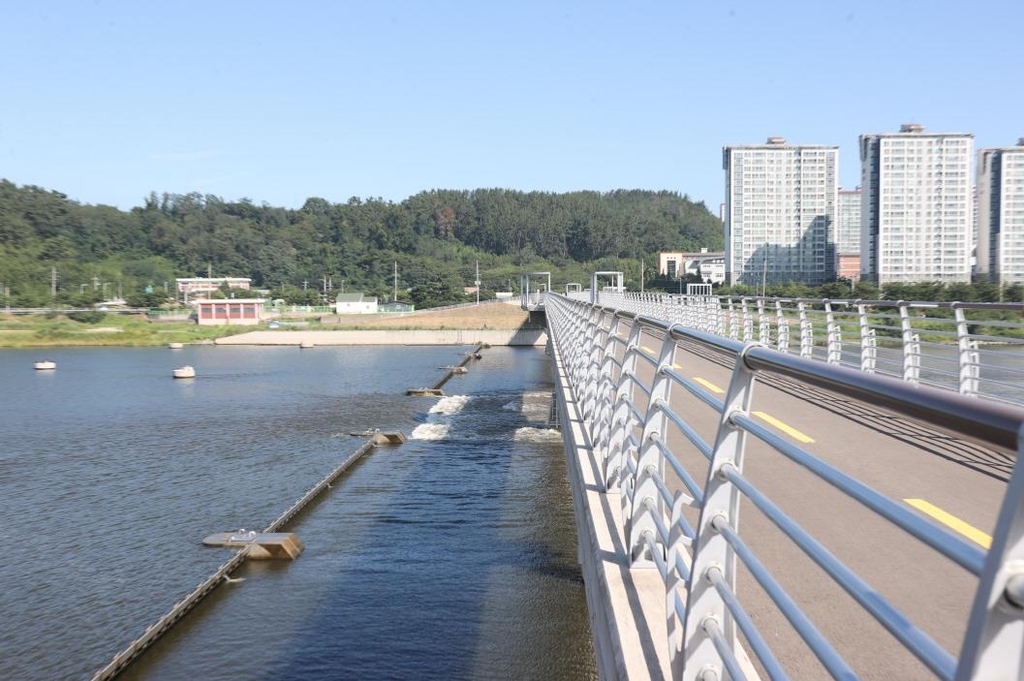 포항 형산강 상생인도교 전경