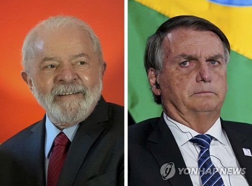 브라질 대선 결선투표에서 맞붙는 룰라 전 대통령(왼쪽)과 보우소나루 대통령