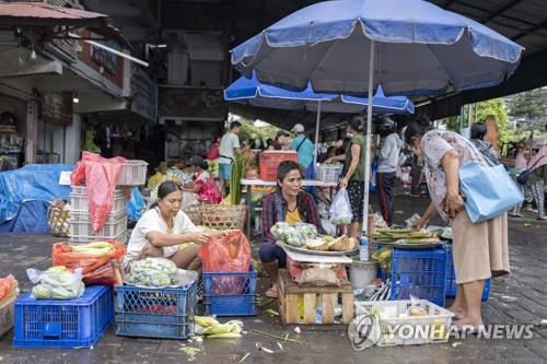 인도네시아 발리의 한 시장.