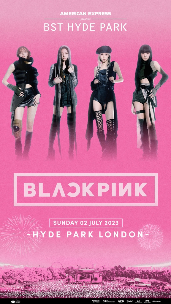 블랙핑크, 영국 유명 음악 축제 '하이드 파크' 출연