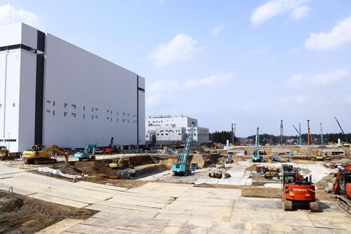 키옥시아의 일본 이와테현 공장 건설 모습