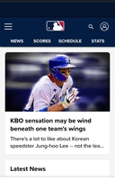 이정후, MLB 홈페이지 첫 화면 장식 