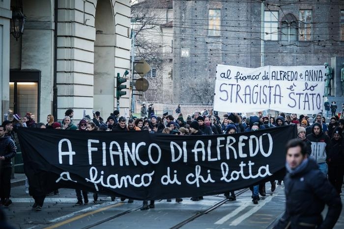 지난 28일 로마에서 벌어진 코스피토 지지자들의 항의 시위 