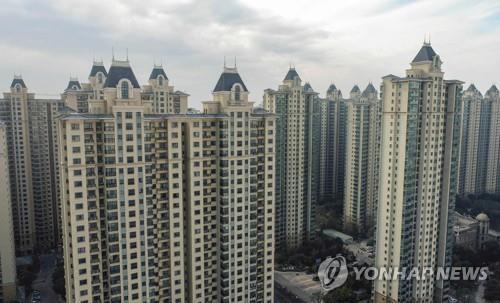 중국 부동산 업체 헝다의 장쑤성 아파트 건설 현장