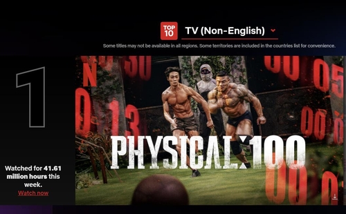 K-예능 글로벌 흥행…'피지컬: 100' 넷플릭스 비영어권 TV 1위