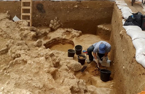 대형 구리 낚싯바늘이 발견된 이스라엘 아슈켈론의 금석병용시대 유적지.
