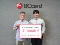 [게시판] BC카드, '밥바라밥 체크카드' 기부금 전달