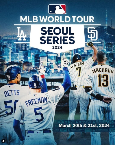 다저스-파드리스 2024년 서울서 MLB 공식 개막전