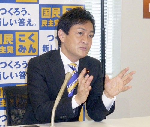 일본 제5당 국민민주당 다마키 당 대표 재선