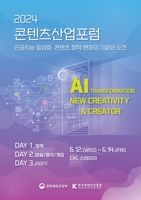 'AI 일상화, 콘텐츠 생태계 미래는'…12~14일 콘텐츠산업포럼