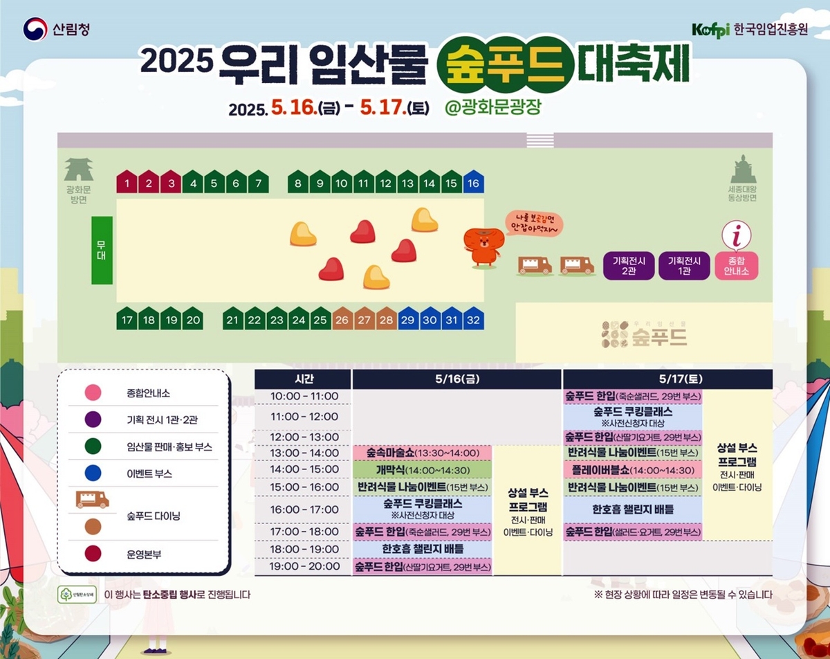2025 우리 임산물 숲푸드 대축제 종합안내도