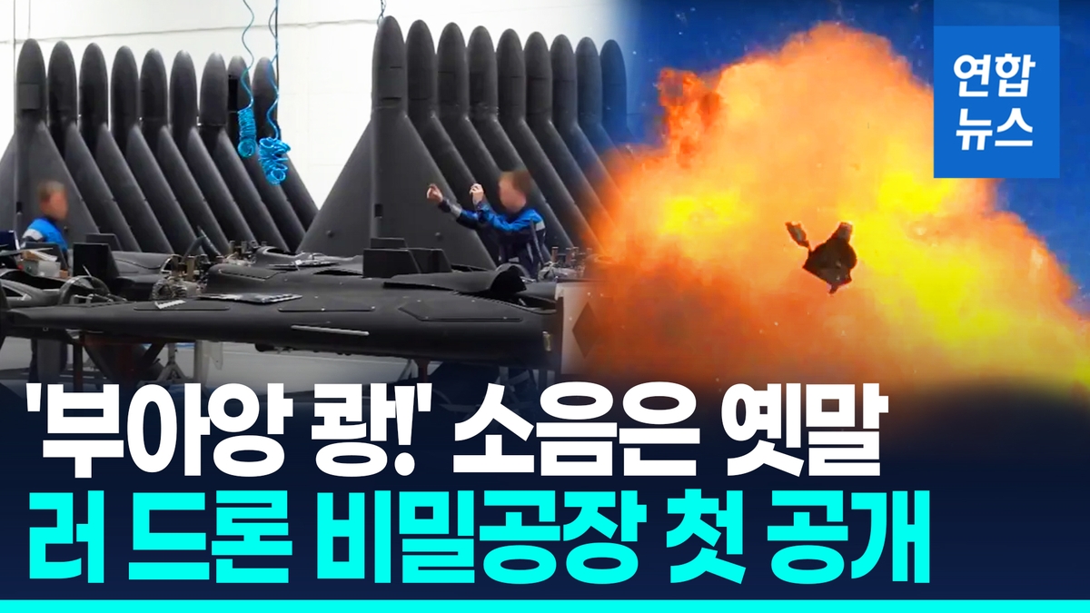 [영상] 시커멓게 칠하고 차고서 발사대기…러, 자폭드론…