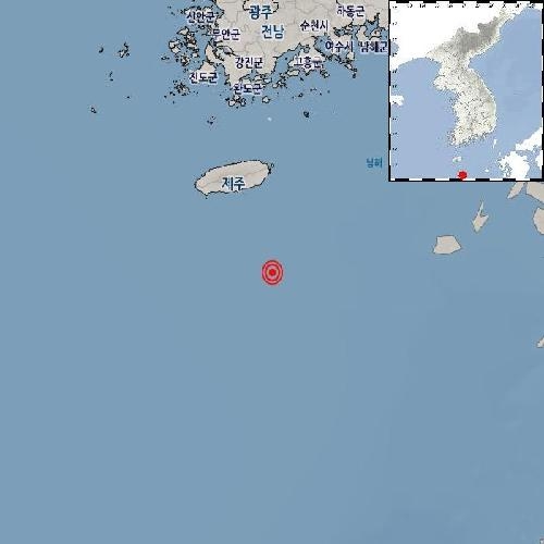 기상청 "서귀포 남남동쪽 바다서 규모 2.5 지진…피해…