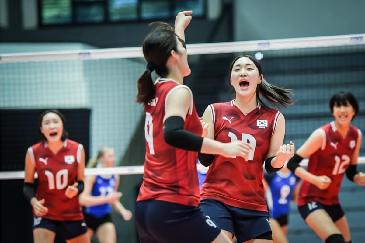 한국여자배구, U-21 세계선수권 13-16위 결정전서 인니에 역전승