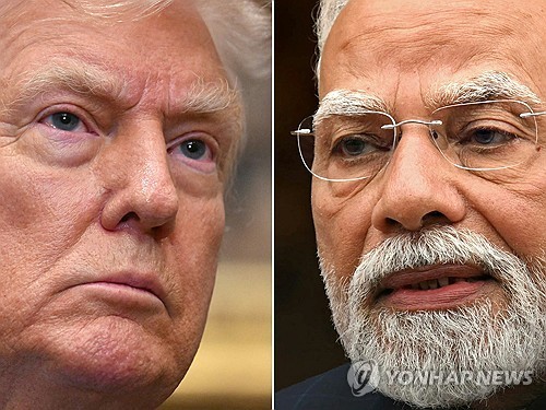 트럼프 미국 대통령(사진 왼쪽)과 모디 인도 총리