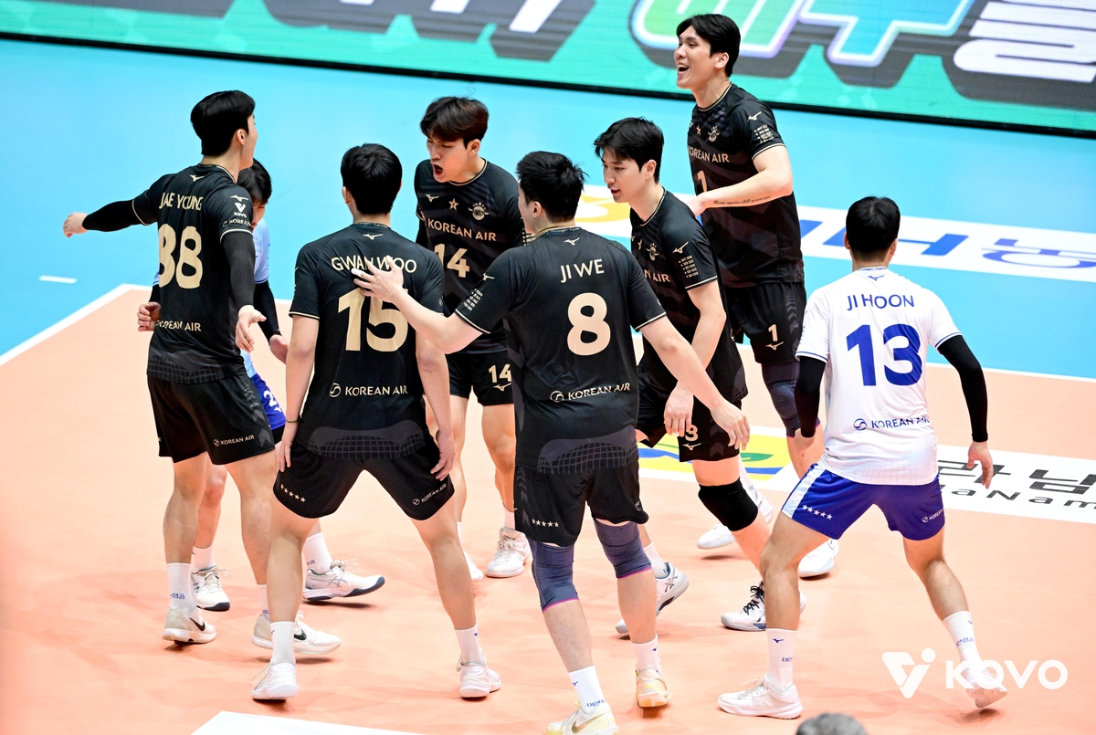 대한항공, 한전 꺾고 B조 1위로 프로배구 컵대회 준결승 진출