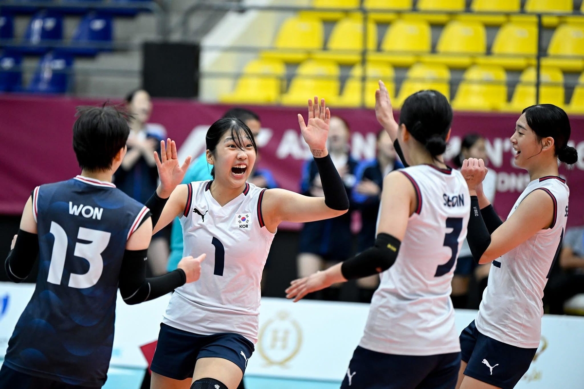 배구 여자 U-16 대표팀, 아시아선수권서 중국에 2-3 역전패