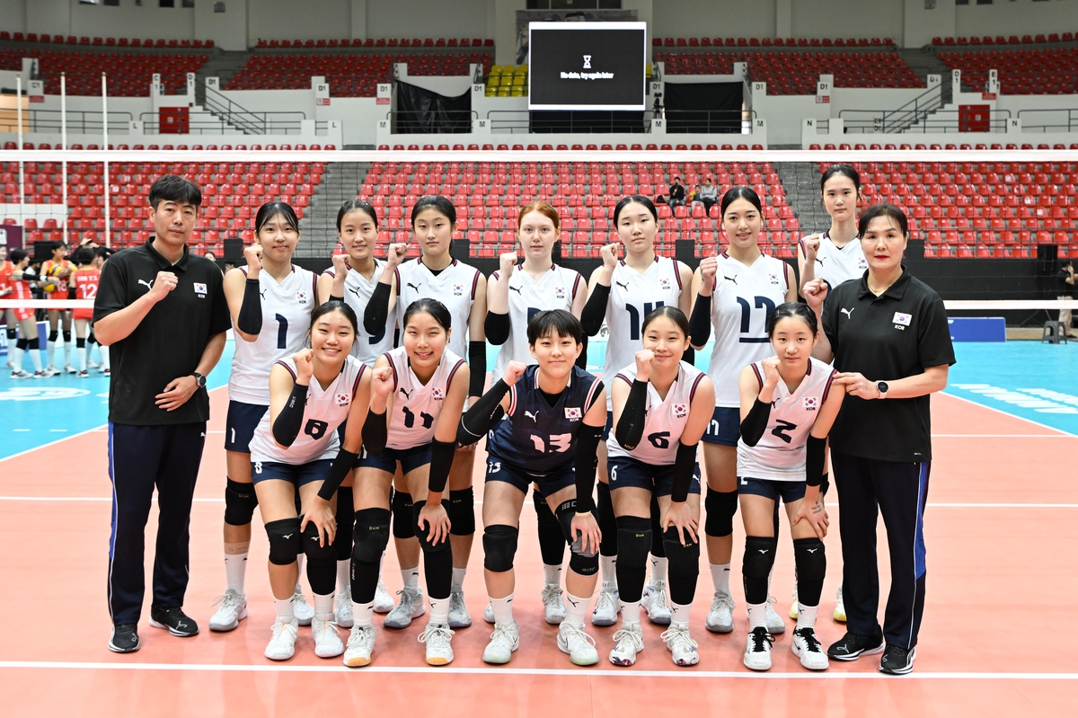 배구 여자 U-16 대표팀, 아시아선수권서 카자흐스탄 완파