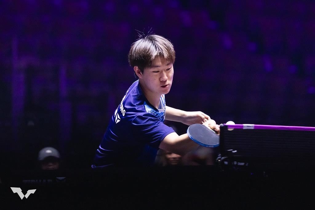 WTT 시리즈에 나선 오준성의 경기 장면